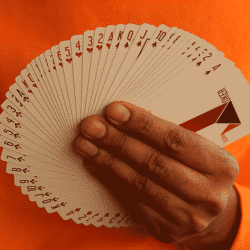 Pastels Orange Playing Cards