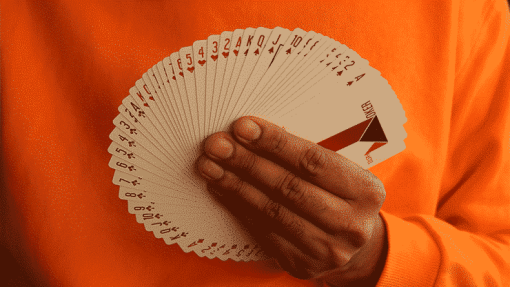 Pastels Orange Playing Cards