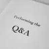 Performing the Q&A - Gerry McCambridge