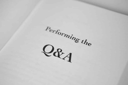 Performing the Q&A - Gerry McCambridge