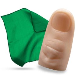 Mysto Magic Thumb Tip with Green Vanishing Silk - Magic Makers