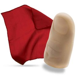 Mysto Magic Thumb Tip with Red Vanishing Silk - Magic Makers