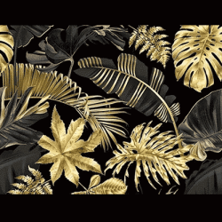 Monstera (Black & Gold) Playing Cards