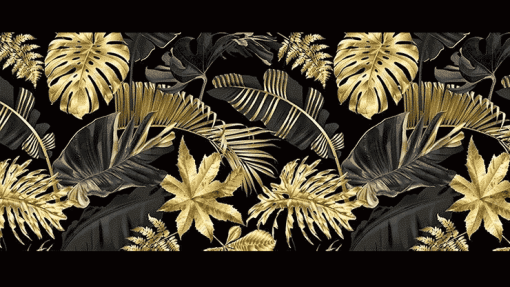 Monstera (Black & Gold) Playing Cards