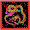 Rice Picture Silk 33x33in. (Imperial Dragon) by Silk King Studios