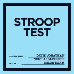 Stroop Test - David Jonathan & Nikolas Mavresis