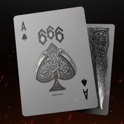 666 Greedy Gold Playing Cards with sticker- Riffle Shuffle