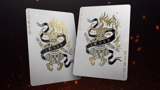 666 Greedy Gold Playing Cards with sticker- Riffle Shuffle