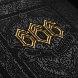 666 Greedy Gold Playing Cards with sticker- Riffle Shuffle