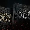 666 Greedy Gold Playing Cards with sticker- Riffle Shuffle