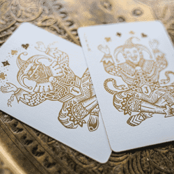 White Gold Edition V3 Playing Cards - Joker and the Thief