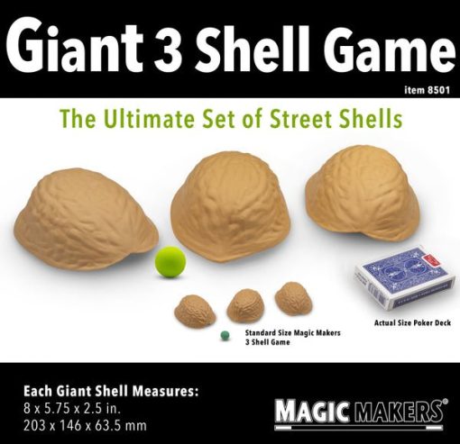 Giant Three Shell Game met Groene Bal