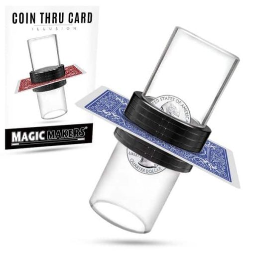 Magic Coin Thru Card Illusion - Magic Makers