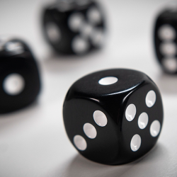 NON GIMMICKED DICE 6 PACK/BLACK - Tony Anverdi