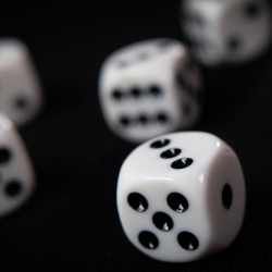 NON GIMMICKED DICE 6 PACK/WHITE - Tony Anverdi