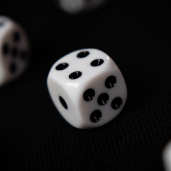 NON GIMMICKED DICE 6 PACK/WHITE - Tony Anverdi