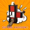 ZIG ZAG RACCOON GEEL/ZWART