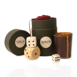 Leather dice cup - Grum