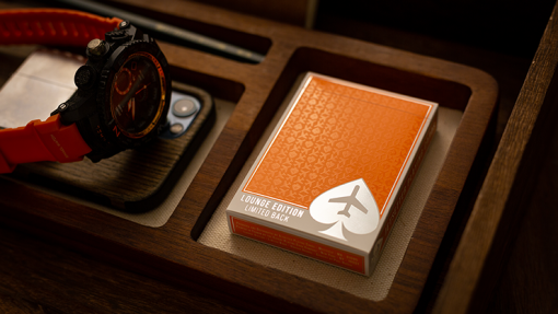 Lounge Edition in Hangar (Orange) with Limited Back - Jetsetter Playing Cards