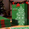 Paisley Metallic Green Christmas Playing Cards - Dutch Card House Company