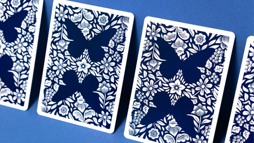 Butterfly Worker Marked Playing Cards (Blue) - Ondrej Psenicka