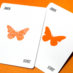 Butterfly Worker Marked Playing Cards (Orange) - Ondrej Psenicka