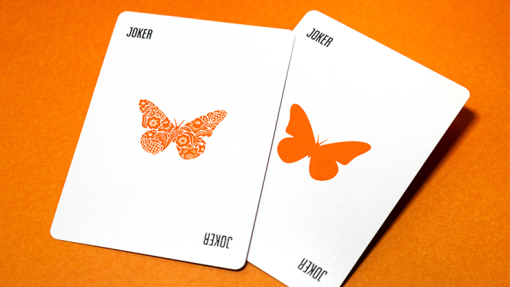 Butterfly Worker Marked Playing Cards (Orange) - Ondrej Psenicka