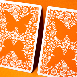 Butterfly Worker Marked Playing Cards (Orange) - Ondrej Psenicka