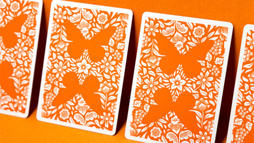 Butterfly Worker Marked Playing Cards (Orange) - Ondrej Psenicka