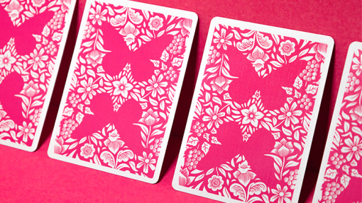 Butterfly Worker Marked Playing Cards (Pink) - Ondrej Psenicka