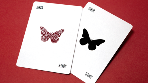 Butterfly Worker Marked Playing Cards (Red) - Ondrej Psenicka