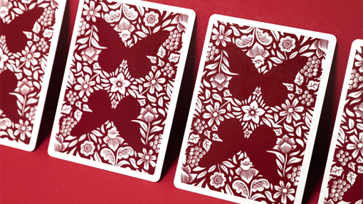 Butterfly Worker Marked Playing Cards (Red) - Ondrej Psenicka