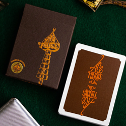 ACE FULTON'S 10 YEAR ANNIVERSARY TOBACCO BROWN PLAYING CARDS